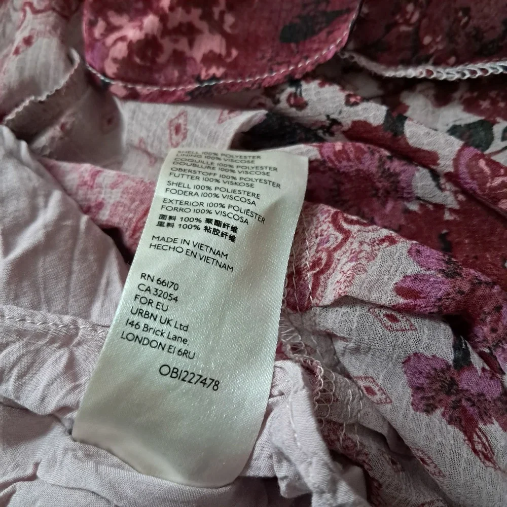 Free People Seven Wonders Mini Dress Women's Large Pink Open Back Long Sleeve